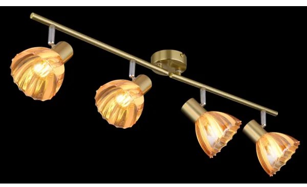 Globo 54315M-4 - Spotlámpa ZACHERY 4xE14/40W/230V arany