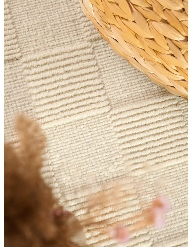 Krémszínű kézi szövésű gyapjú futószőnyeg 80x200 cm Scala – Villeroy&amp;Boch