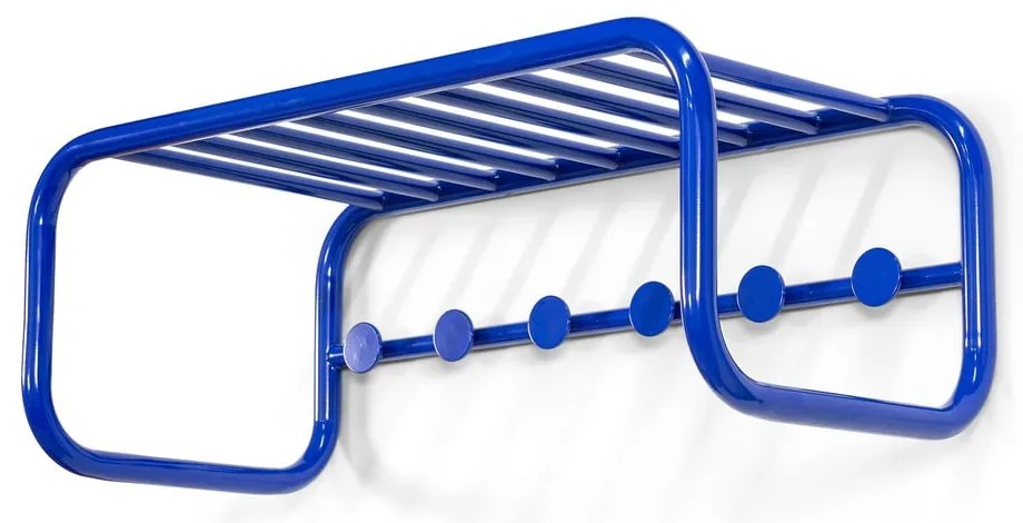Kék fém fali fogas polccal 72 cm Retro – Spinder Design