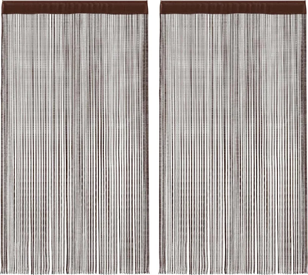vidaXL 2 db barna zsinórfüggöny 140 x 250 cm