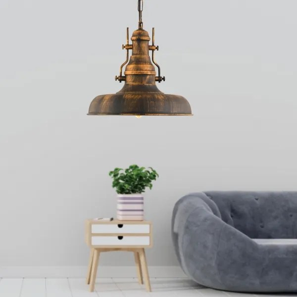 Csillár láncon 1xE27/40W/230V bronz