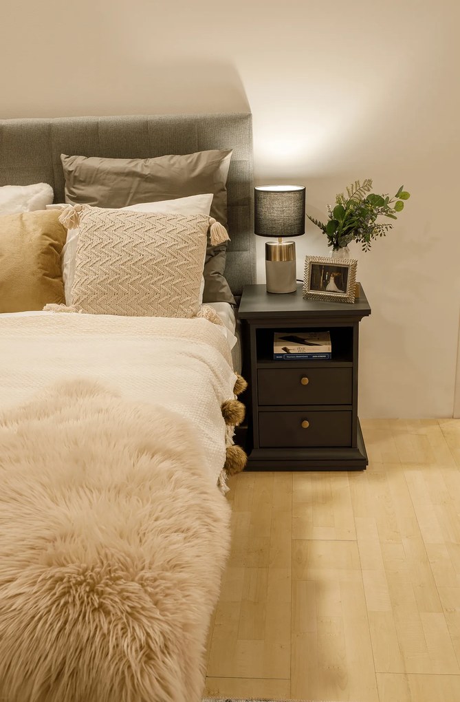 Éjeliszekrény, szürke, PARIS 70302