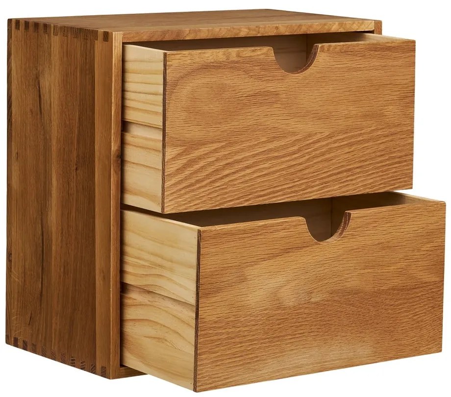 Natúr színű többszintes tölgyfa fali polc 18 cm Townsville – House Nordic