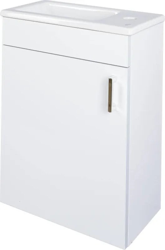 VivaStyle NIKA - fali függesztett - fürdőszobabútor CeraStyle 71100 mosdóval - BALOS - 42 x 24 cm