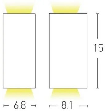 Zambelis E122 - Kültéri fali lámpa 2xGU10/15W/230V IP54 antracit