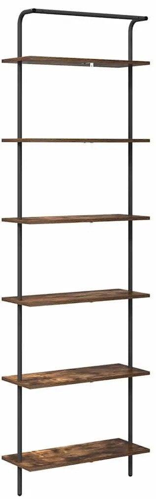 Könyvespolc Füstölt tölgy 60 x 24 x 203 cm Faanyag