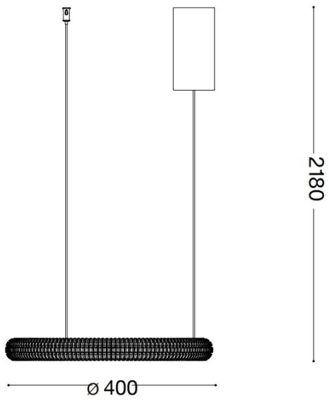 Ideal Lux - LED Csillár zsinóron MIRACLE LED/25W/230V átm. 40 cm CRI 90 matt króm