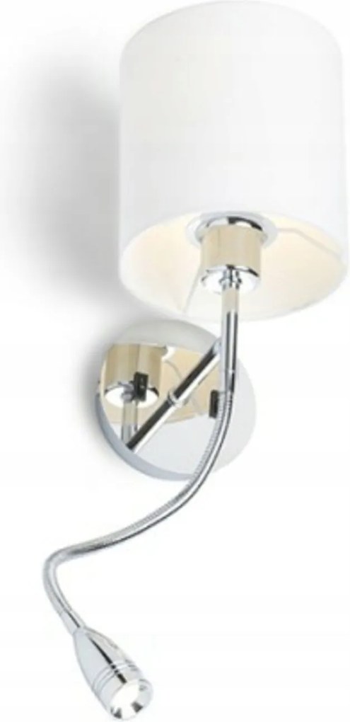 Rendl Versina fali lámpa fehér/króm E27 Led 28+3W 3000K 25°