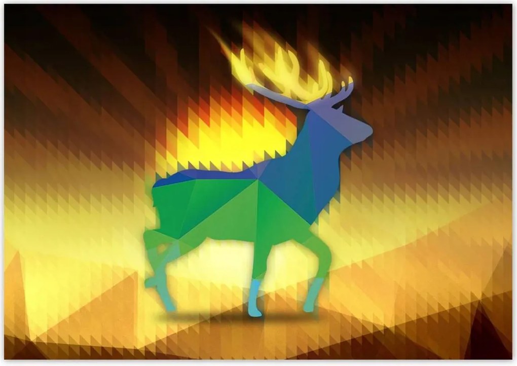 Poszterek 100x70 Szarvas modern kép