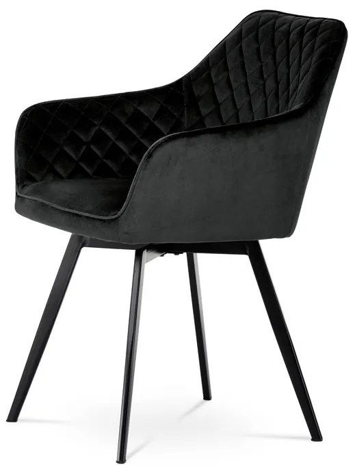 Fekete Bársony Étkezőszék. DCH-425 BK4
