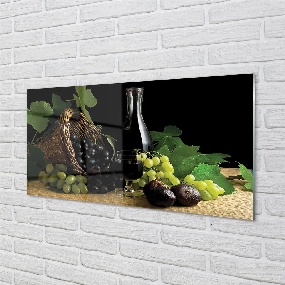 Üvegképek Trash bor szőlőlevél 120x60cm
