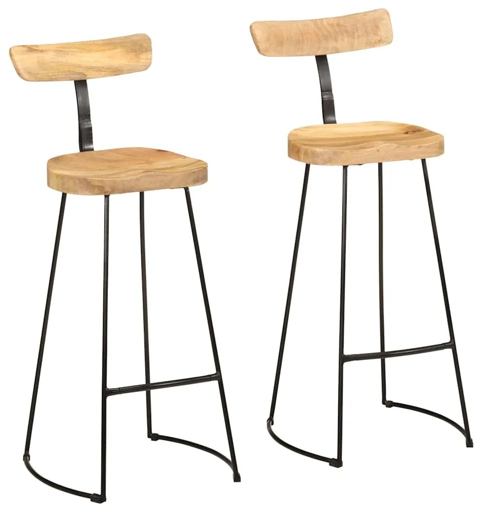 vidaXL bárszékek 2 db 49x43x103 cm tömör fa Mango