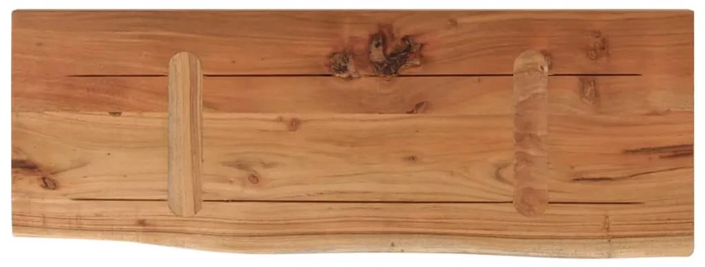 tömör akácfa téglalap alakú fali polc 50 x 20 x 3,8 cm