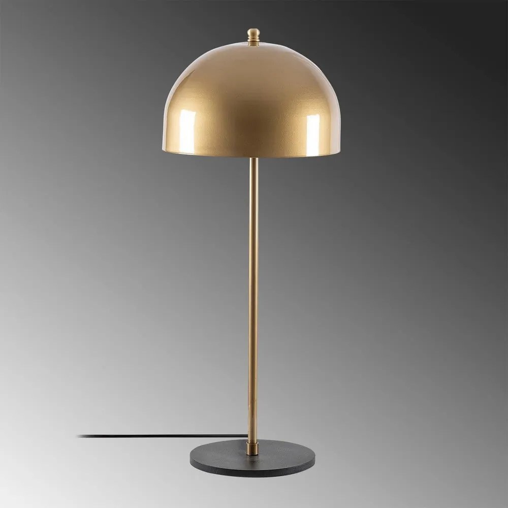 Aranyszínű asztali lámpa fém búrával (magasság 58 cm) Can – Opviq lights