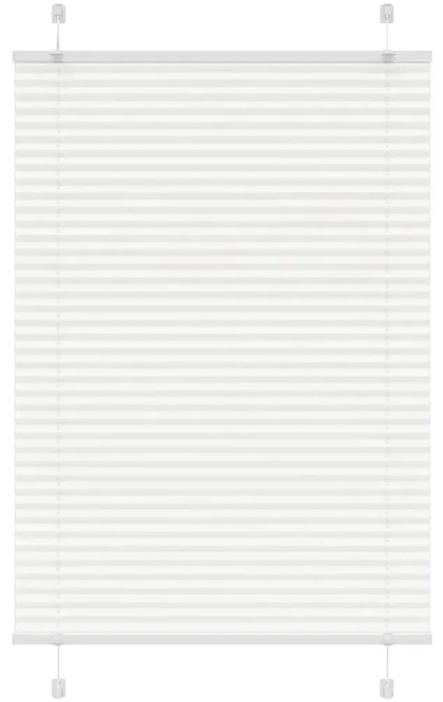 pliszírozott redőny Fehér 85x100 cm szövetszélesség 84,4 cm