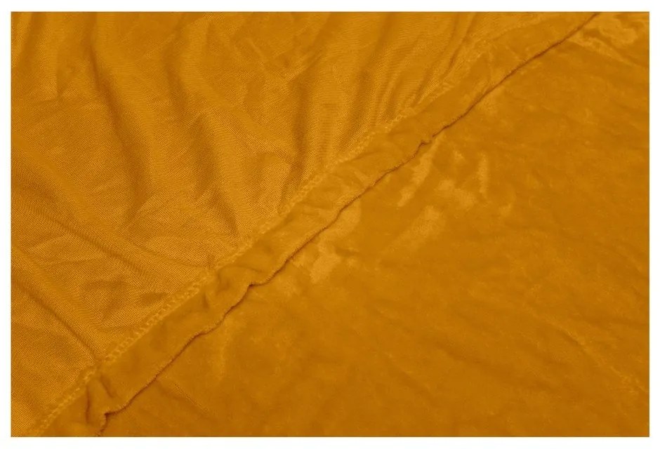 Mézsárga mikroplüss lepedő, 180 x 200 cm - My House