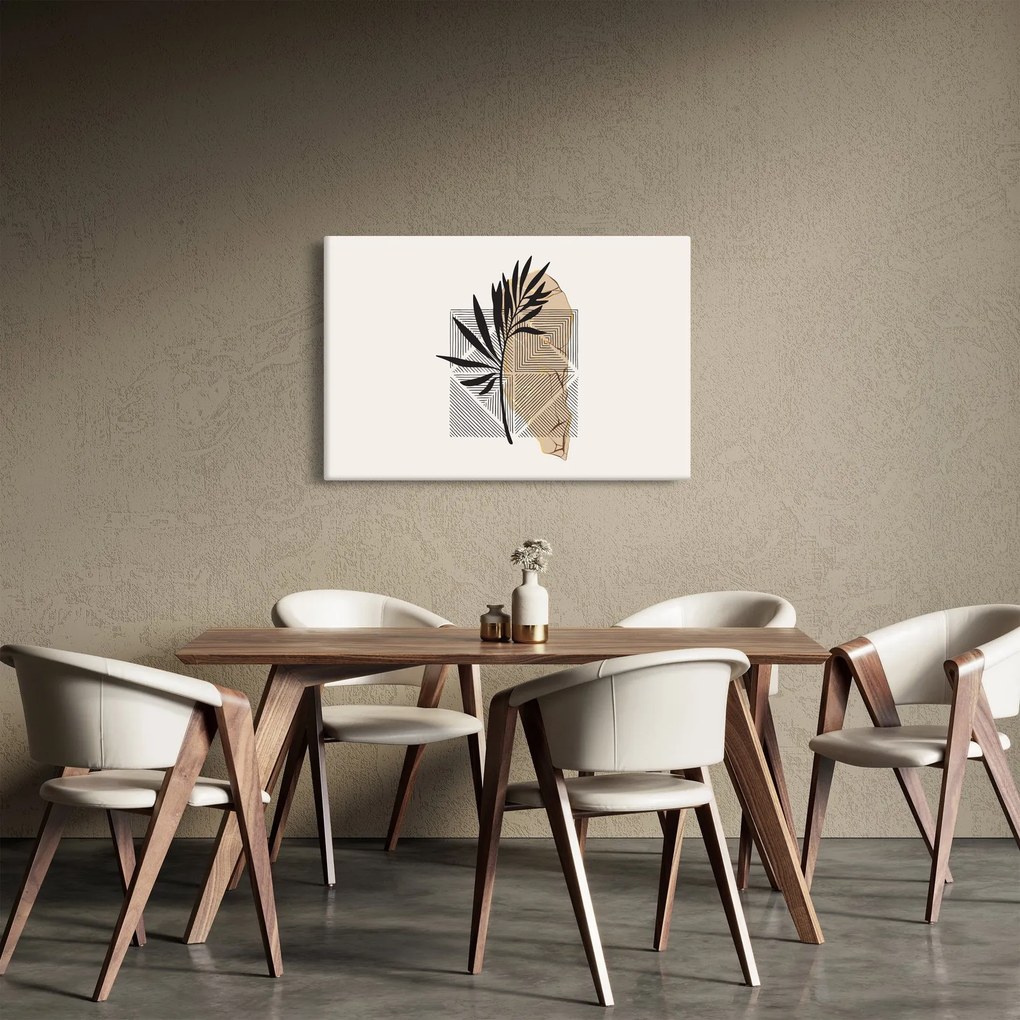 Kép - Absztrakció trópusi levelekkel N⁰1 (90x60 cm)