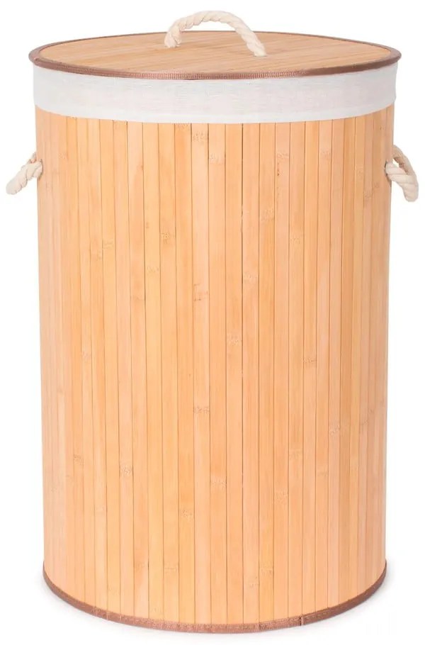 Round kerek bambusz szennyeskosár - Compactor