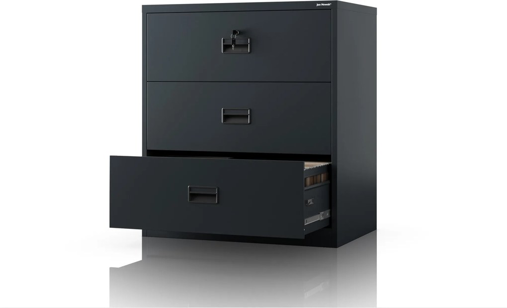 Antracit színű fém irattartó szekrény: SARA XL V3, 900 x 1020 x 600 mm