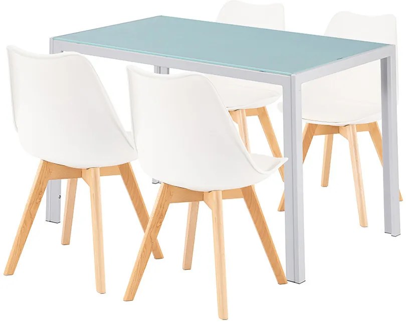 Liva 4+1 étkező garnitúra fehér-fehér