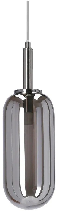 Antracitszürke LED függőlámpa üveg búrával ø 13 cm Fiuggi – Candellux Lighting