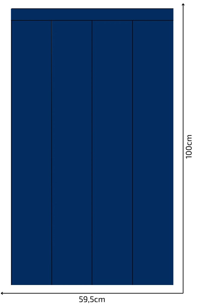 PIPPER. Textil öntapadó tapéta - Egy téglalap - Sötétkék színű Méret: 100cm, Szín: Sápadt