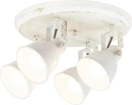 Rabalux beltéri karos spotlámpa e14 4x40w antik fehér vivienne
