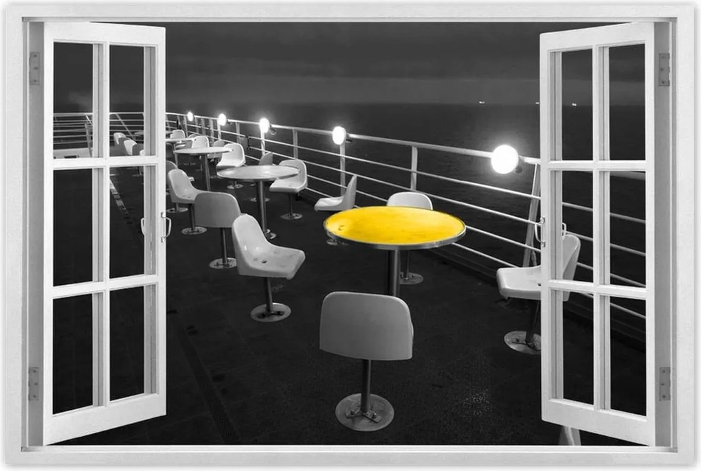 Poszterek 90x60 Sárga dohányzóasztal