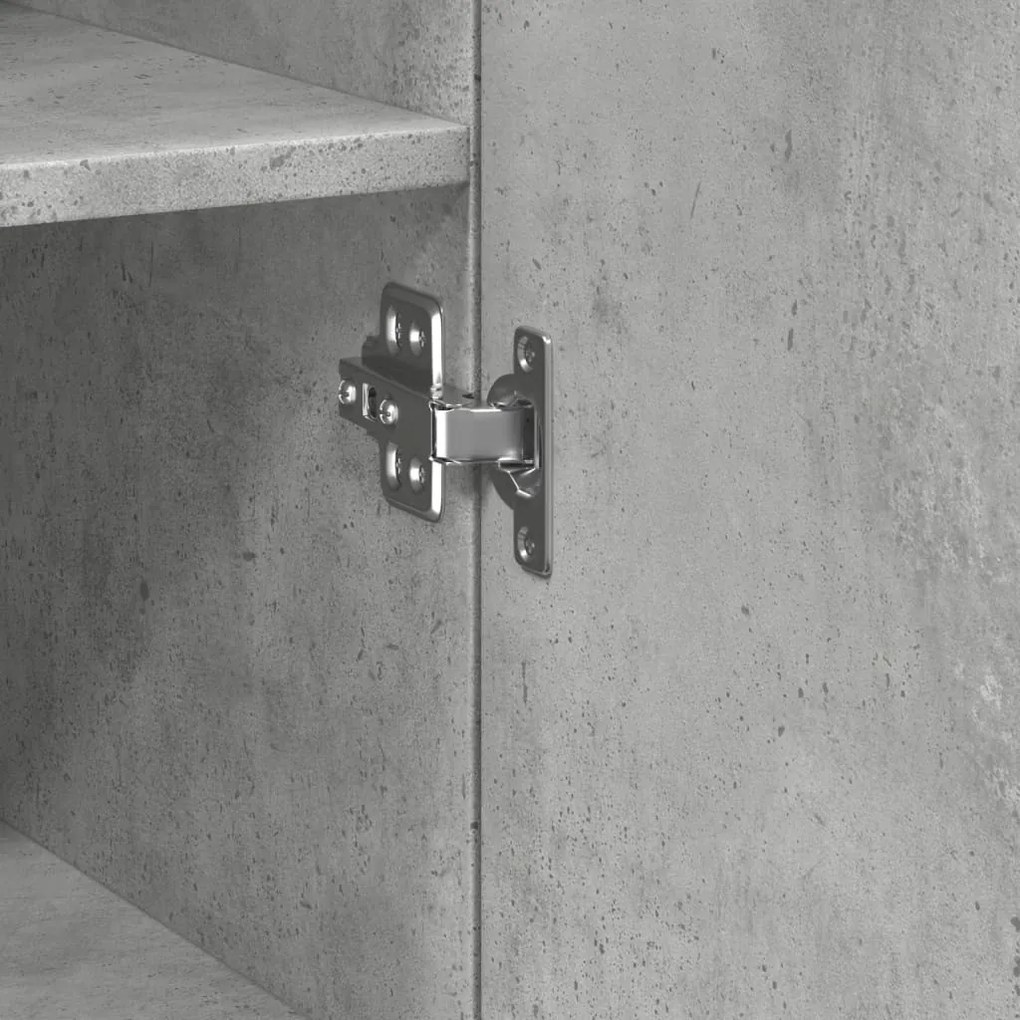 vidaXL betonszürke szerelt fa magasszekrény 50x42,5x185 cm