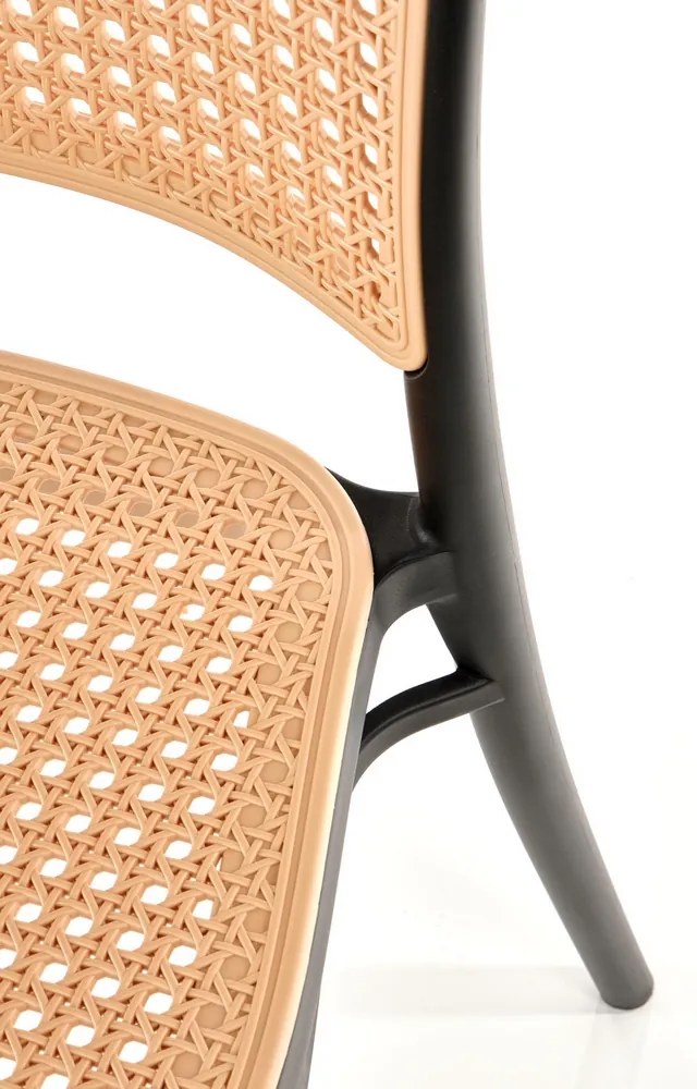 Tobias étkezőszék, rattan / fekete