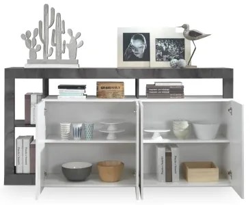 Komód LENOR fehér/antracit