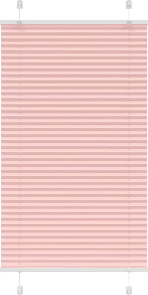 vidaXL pliszírozott redőny rózsaszín 75x150 cm szövetszélesség 74,4 cm