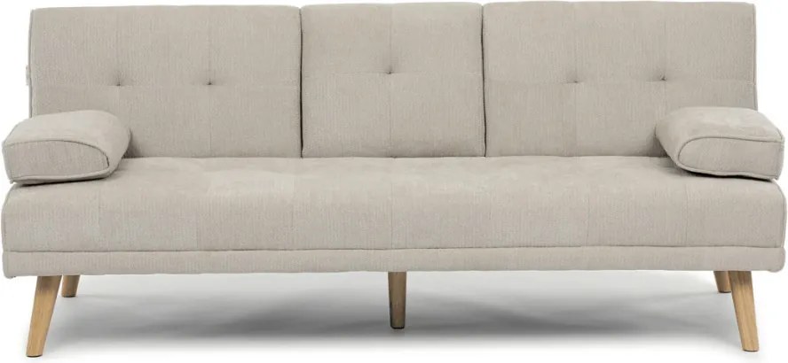 Háromszemélyes kihúzható kanapé, bézs, szövet, ASB-C3034 CRM2