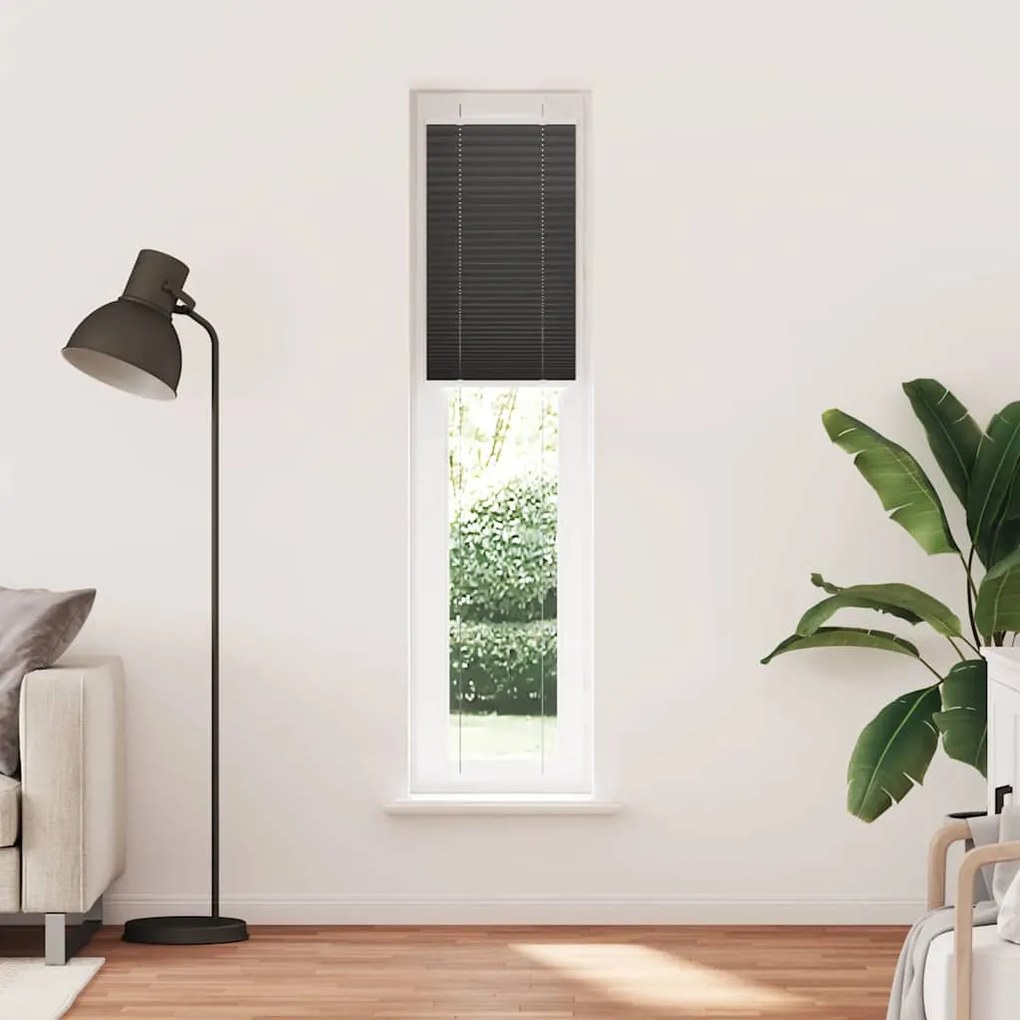 pliszírozott redőny fekete 40x200 cm szövetszélesség 39,4 cm