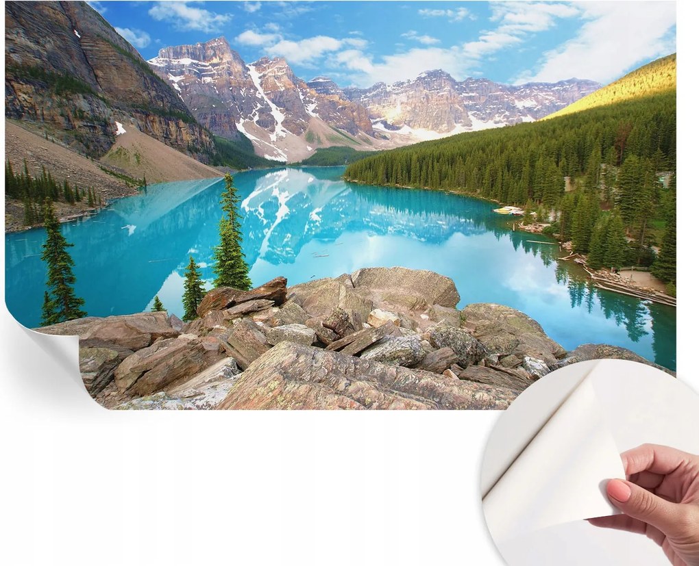 Design fali fotótapéta öntapadós kék tó 416x254