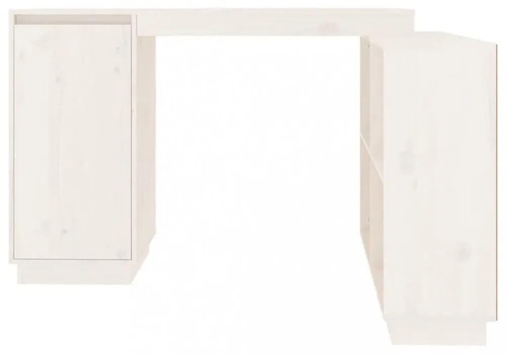 fehér tömör fenyőfa íróasztal 110x50x75 cm