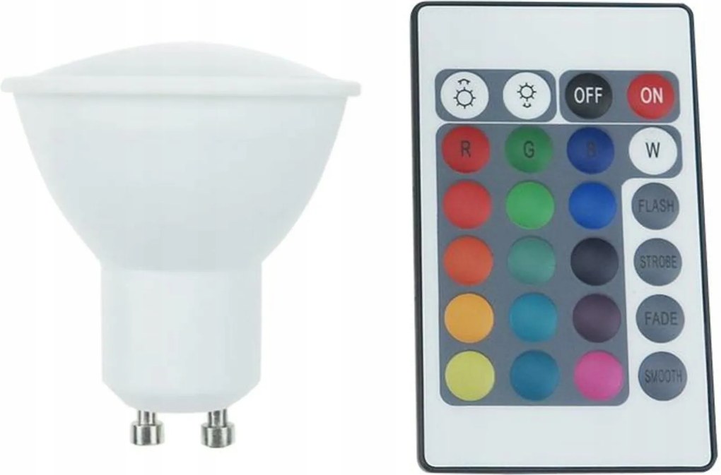 Aca Led izzó 5W GU10 3000K+RGB PAR16 100° GU105RGBWN