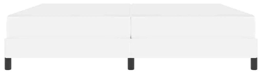 Ágy matracmal Tiszta fehér 200 x 200 cm Műbőr