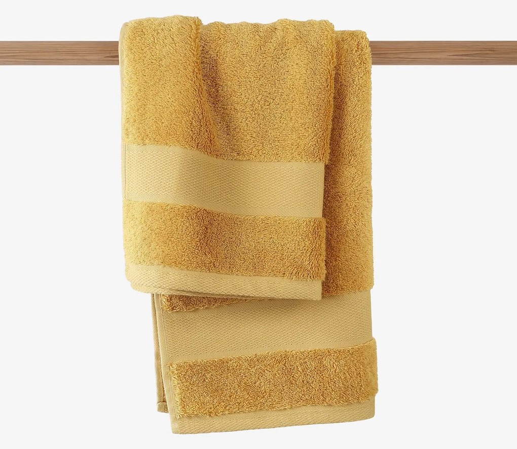 Goldea bambuszszálas törölköző és fürdőlepedő - aranyszínű 50 x 100 cm