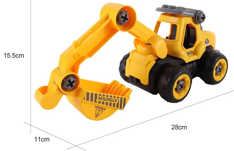 Szerelhető markoló, távirányítós autó 24 db-os