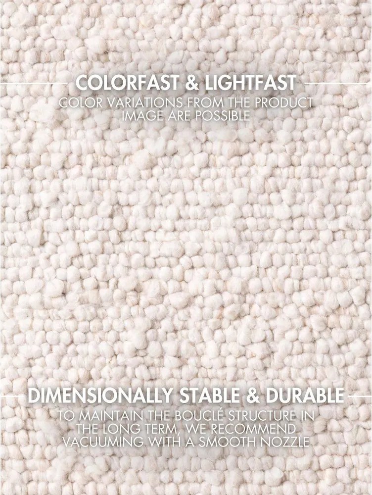 Elefántcsont színű kézi szövésű buklé szőnyeg 120x170 cm Notting Hill Portobello – Ted Baker