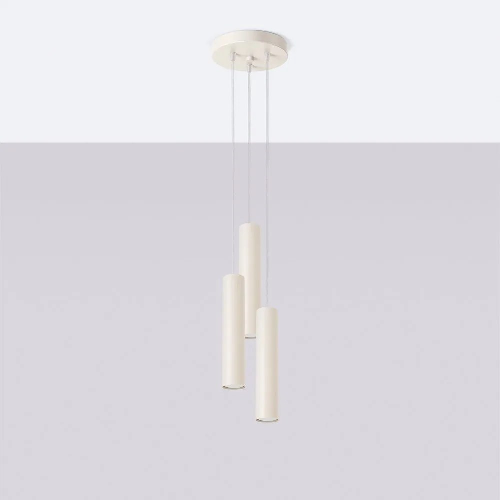 Krémszínű függőlámpa ø 19,5 cm Castro – Sollux