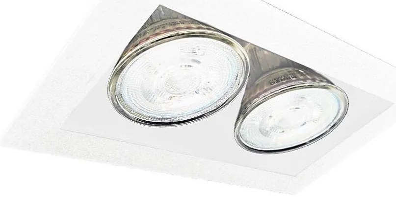 Brosline 3035 - Süllyesztett mennyezeti lámpa CAGE 2xGU10/10W/230V fehér