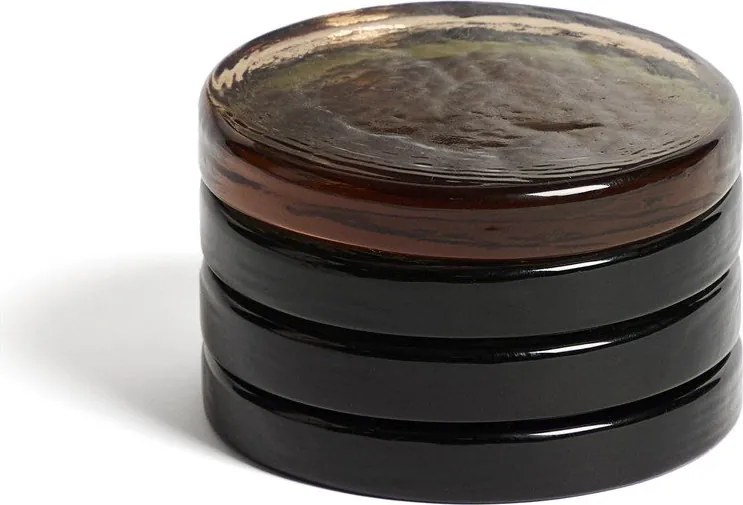 Sötétbarna üveg poháralátét Obila – Kave Home