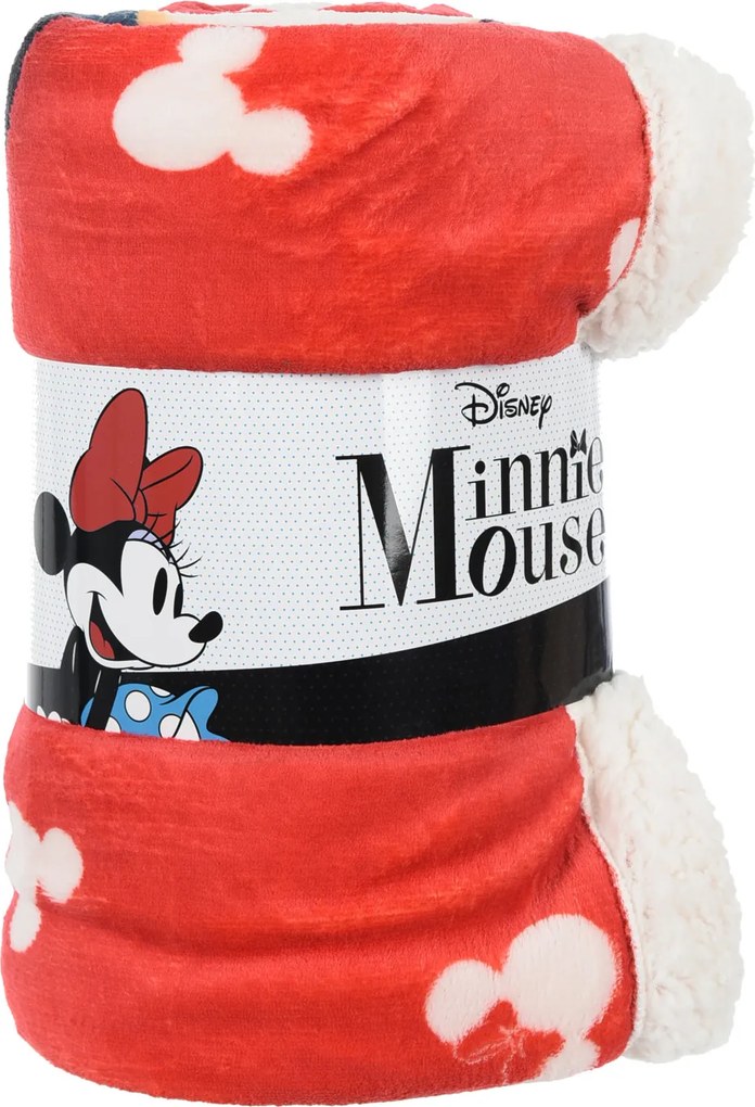 Disney Minnie Red sherpa takaró 140x190 cm