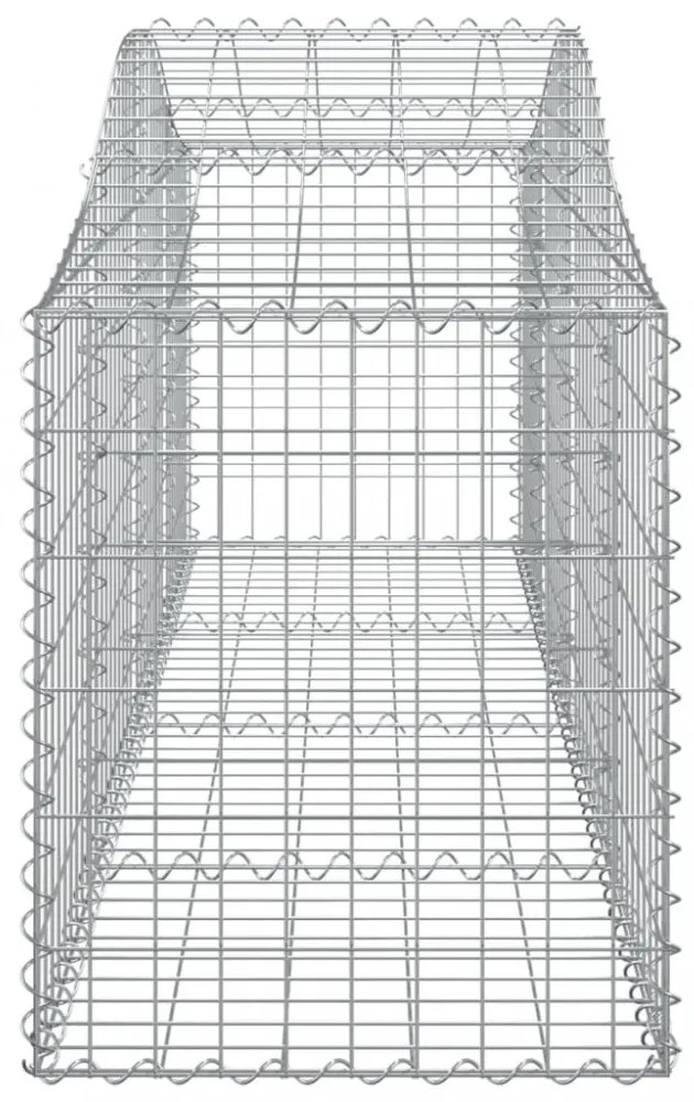 3 db íves horganyzott vas gabion kosár 200x50x60/80 cm