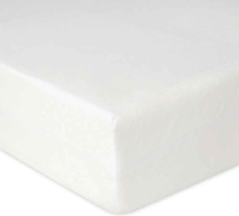 Jersey lepedő 110/120x190/200x30 fehér, gumis matracvédővel 30 cm