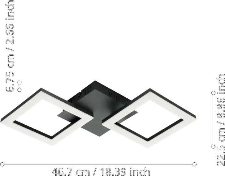 EGLO 900315 PARANDAY-Z Modern LED Mennyezeti Lámpa Fehér, Fekete LED IP20