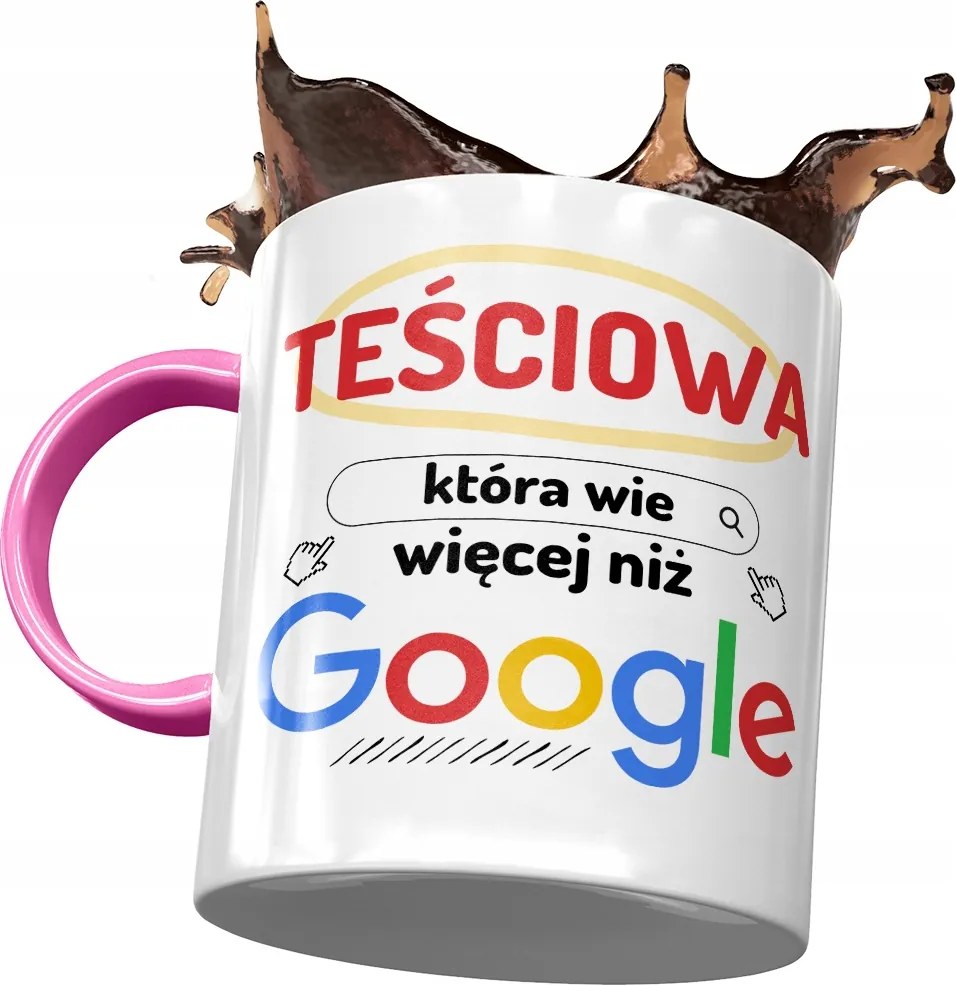 Rózsaszín bögre anyósnak, fényképes nyomott mintás ajándék