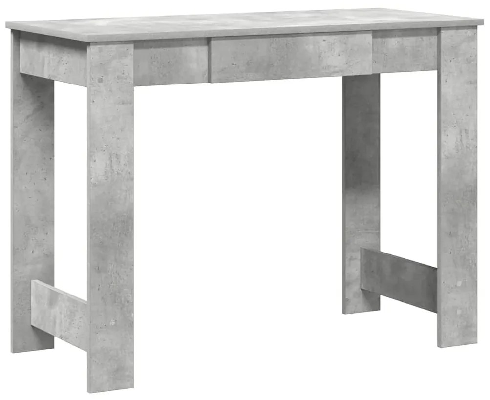 betonszürke forgácslap íróasztal 100x45x75 cm
